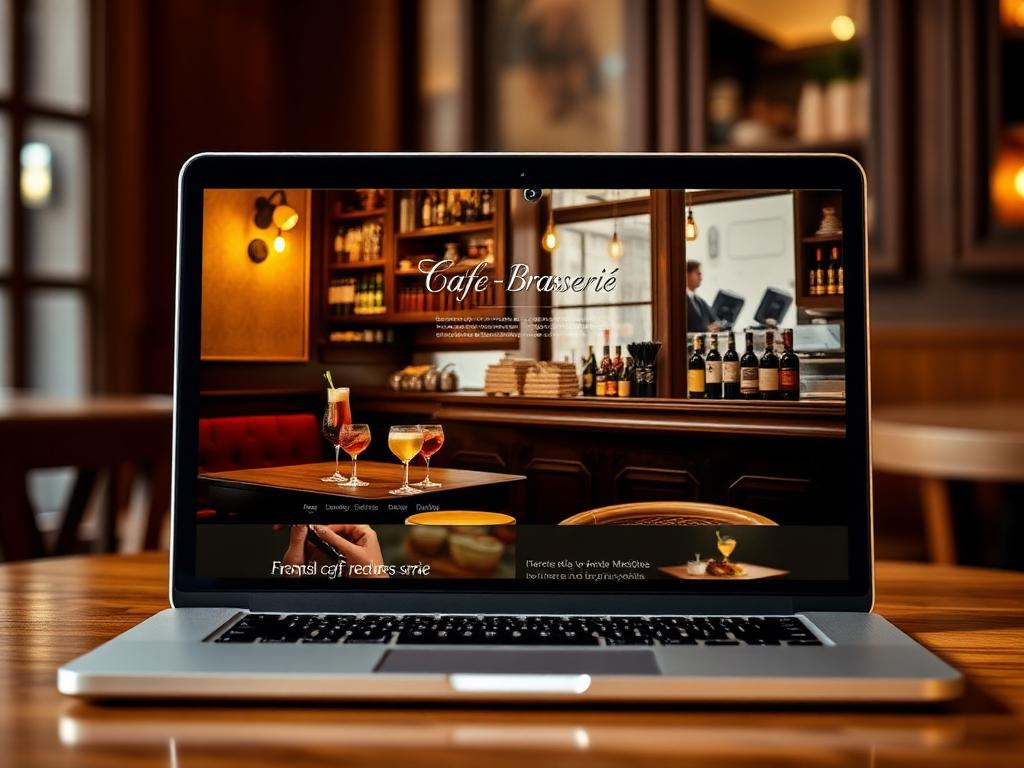 Maquette de site web pour café-brasserie