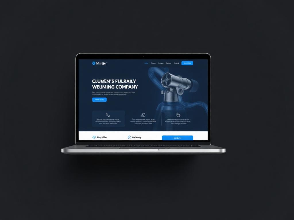 Maquette du site web d'un plombier chauffagiste